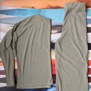 Nasty Gal Matching Lounge Set - Sage Green